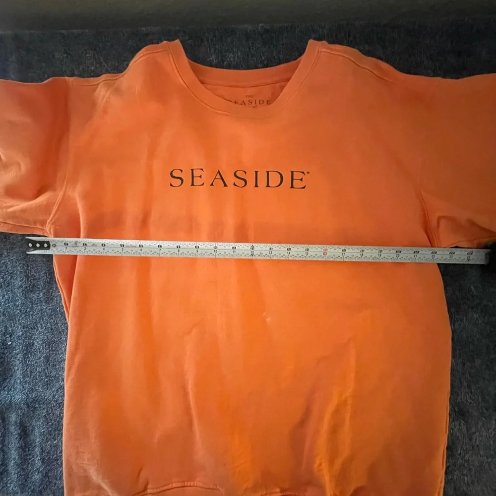 Seaside  unisex  Coral Sweatshirt - Picture 6 of 6